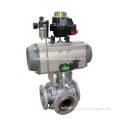 stainless steel 3pc pneumatic ball valve